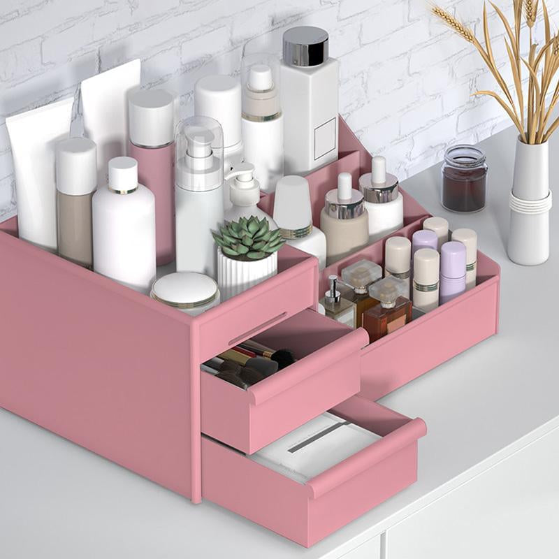 Multi-Grid Makeup Organizer for Vanities Desk, 1 Count Dressers Makeup Storage Drawer for Bedroom, Cosmetics Makeup Storage Box, Summer Gifts