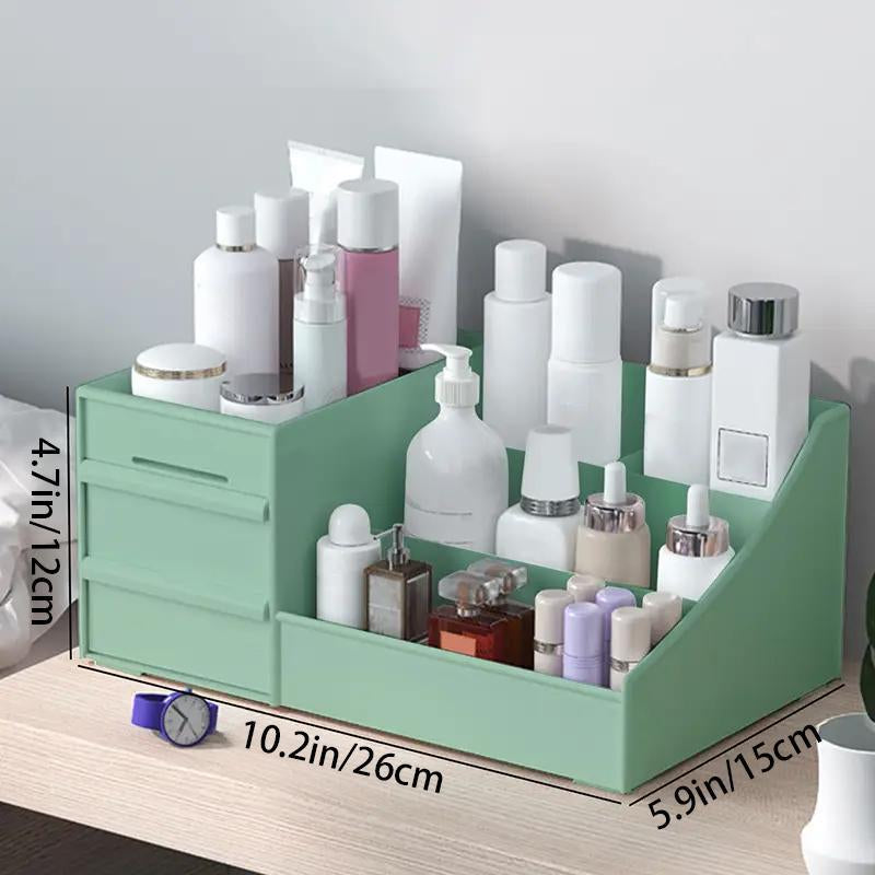 Multi-Grid Makeup Organizer for Vanities Desk, 1 Count Dressers Makeup Storage Drawer for Bedroom, Cosmetics Makeup Storage Box, Summer Gifts