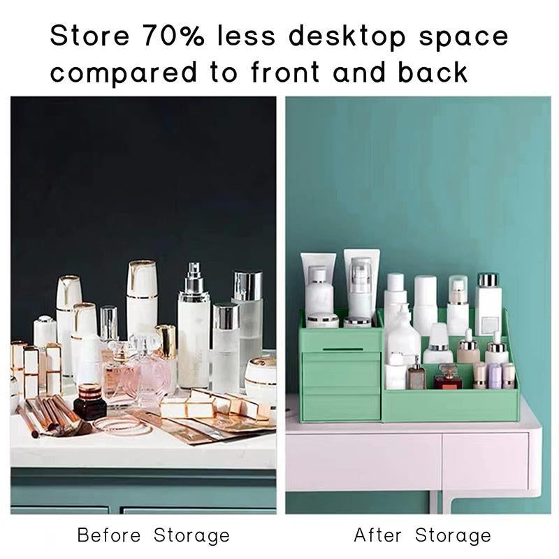 Multi-Grid Makeup Organizer for Vanities Desk, 1 Count Dressers Makeup Storage Drawer for Bedroom, Cosmetics Makeup Storage Box, Summer Gifts