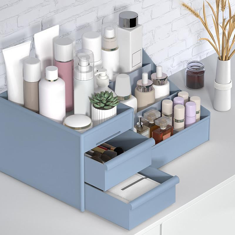 Multi-Grid Makeup Organizer for Vanities Desk, 1 Count Dressers Makeup Storage Drawer for Bedroom, Cosmetics Makeup Storage Box, Summer Gifts