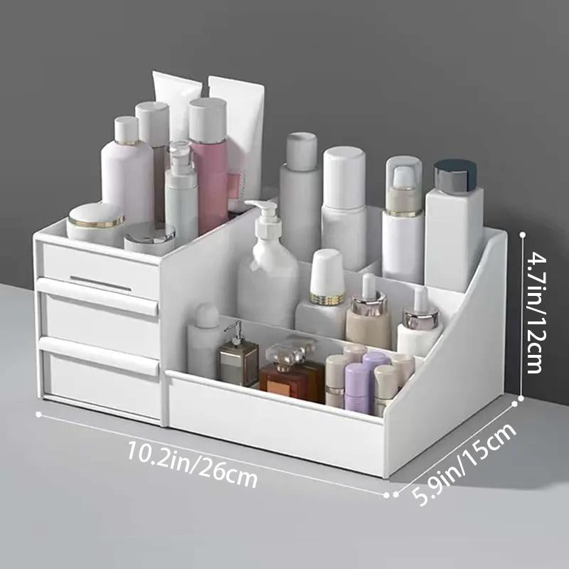 Multi-Grid Makeup Organizer for Vanities Desk, 1 Count Dressers Makeup Storage Drawer for Bedroom, Cosmetics Makeup Storage Box, Summer Gifts