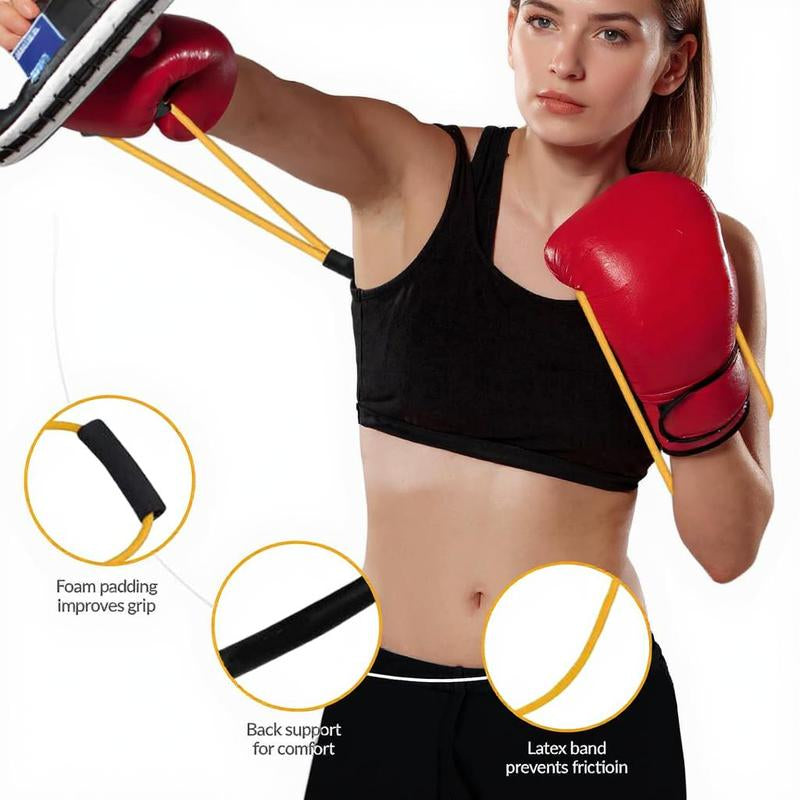 Boxing Resistance Band - Boxing Training Gear - Faster Punch Speed & Power - Full-Body Cardio Training - Ultra Portable - Multiple Resistance Levels Choices - Home Gym Workout Kit