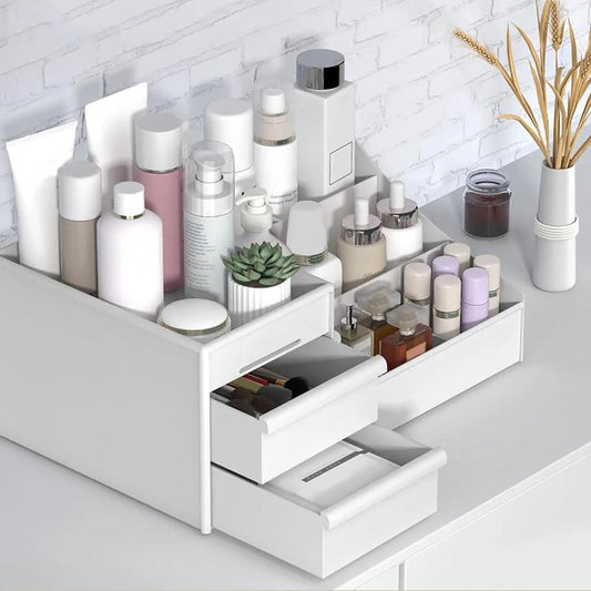 Multi-Grid Makeup Organizer for Vanities Desk, 1 Count Dressers Makeup Storage Drawer for Bedroom, Cosmetics Makeup Storage Box, Summer Gifts